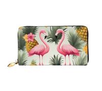 PPTHSNVB Ice Cream Damen Geldbörse Große Kapazität Kreditkartenhalter Reißverschluss Telefon Clutch Damen Reise Geldbörse, Flamingos und Ananas, Einheitsgröße, Klassisch
