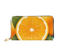 PPTHSNVB Ice Cream Damen Geldbörse Große Kapazität Kreditkartenhalter Reißverschluss Telefon Clutch Damen Reise Geldbörse, Frische Orangenfrucht, Einheitsgröße, Klassisch