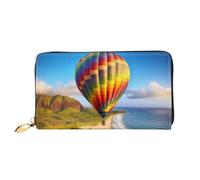 PPTHSNVB Magical Design Norse Runen Kompass Damen Geldbörse Große Kapazität Kreditkartenhalter Reißverschluss Telefon Clutch Damen Reise Geldbörse, Hawaii Heißluftballon, Einheitsgröße, Klassisch