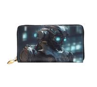 PPTHSNVB Magical Design Norse Runen Kompass Damen Geldbörse Große Kapazität Kreditkartenhalter Reißverschluss Telefon Clutch Damen Reise Geldbörse, Future Robot, Einheitsgröße, Klassisch