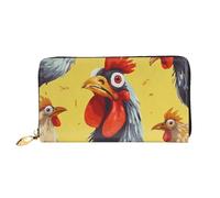PPTHSNVB Painted Bread Damen Geldbörse Große Kapazität Kreditkartenhalter Reißverschluss Telefon Clutch Damen Reise Geldbörse, Kunst Hühnermalerei, Einheitsgröße, Klassisch