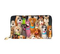 PPTHSNVB raccoon Damen Geldbörse Große Kapazität Kreditkartenhalter Reißverschluss Telefon Clutch Damen Reise Geldbörse, Hunde, Einheitsgröße, Klassisch