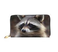 PPTHSNVB raccoon Damen Geldbörse Große Kapazität Kreditkartenhalter Reißverschluss Telefon Clutch Damen Reise Geldbörse, Waschbär, Einheitsgröße, Klassisch