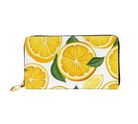 PPTHSNVB Rainbow Butterfly Damen Geldbörse Große Kapazität Kreditkartenhalter Reißverschluss Telefon Clutch Damen Reise Geldbörse, Zitronenfrucht-Muster., Einheitsgröße, Klassisch