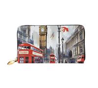 PPTHSNVB Rainbow Butterfly Damen Geldbörse Große Kapazität Kreditkartenhalter Reißverschluss Telefon Clutch Damen Reise Geldbörse, london, Einheitsgröße, Klassisch