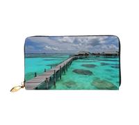 PPTHSNVB Submarine Shark Coral Damen Geldbörse Große Kapazität Kreditkartenhalter Reißverschluss Telefon Clutch Damen Reise Geldbörse, Malediven Landschaft, Einheitsgröße, Klassisch