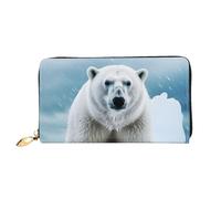 PPTHSNVB Süße Eule Damen Geldbörse Große Kapazität Kreditkartenhalter Reißverschluss Telefon Clutch Damen Reise Geldbörse, Cool Animal White Eisbär, Einheitsgröße, Klassisch