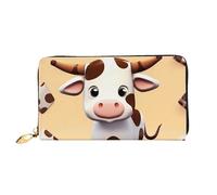 PPTHSNVB Süße Kuh Damen Geldbörse Große Kapazität Kreditkartenhalter Reißverschluss Telefon Clutch Damen Reise Geldbörse, Süße Kuh, Einheitsgröße, Klassisch