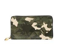 PPTHSNVB Süßer weißer Tiger Damen-Geldbörse, großes Fassungsvermögen, Kreditkartenhalter, Reißverschluss, Handy-Clutch, Damen-Reisegeldbörse, Armee Camouflage, Einheitsgröße, Klassisch