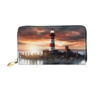 PPTHSNVB Sunflower Field Sunset Sea of Flowers Damen Geldbörse Große Kapazität Kreditkartenetui Reißverschluss Telefon Clutch Damen Reisegeldbörse, Leuchtturm am Meer, Einheitsgröße, Klassisch