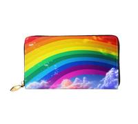 PPTHSNVB Sunflower Field Sunset Sea of Flowers Damen Geldbörse Große Kapazität Kreditkartenetui Reißverschluss Telefon Clutch Damen Reisegeldbörse, regenbogenfarben, Einheitsgröße, Klassisch