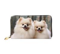 PPTHSNVB Sunflower Field Sunset Sea of Flowers Damen Geldbörse Große Kapazität Kreditkartenetui Reißverschluss Telefon Clutch Damen Reisegeldbörse, Kurzhaariger Zwergspitz, Einheitsgröße, Klassisch