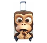 PPTHSNVB The Silent Monkey Gepäckabdeckungen für Koffer, elastisch, staubdicht, kratzfest, dick, Reisegepäckabdeckung, waschbar, passend für 45,7 - 81,3 cm große Gepäckstücke, Schwarz , M