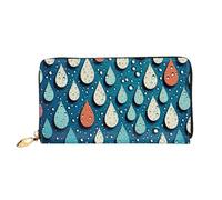 PPTHSNVB Tropischer Sonnenaufgang am Strand Damen Geldbörse Große Kapazität Kreditkartenhalter Reißverschluss Telefon Clutch Damen Reisegeldbörse, Wassertropfen Punkte, Einheitsgröße, Klassisch