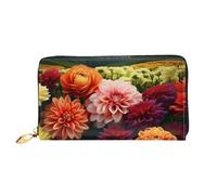 PPTHSNVB Tropischer Sonnenaufgang am Strand Damen Geldbörse Große Kapazität Kreditkartenhalter Reißverschluss Telefon Clutch Damen Reisegeldbörse, Schöne Blumen, Einheitsgröße, Klassisch