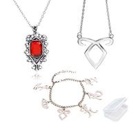 PPX 3 Stück The Mortal Instruments City of Bones inspiriert Angelic Power-Rune Symbole Armband und Halskette Set mit Schmuckkasten