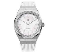 PR Paul Rich Analoge Quarzuhr für Damen mit silbernem Armband in Herzform, Weiß Silber, Weiß, 38MM, Armband