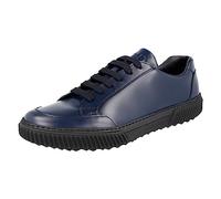 Prada Herren Blau gebürstetes Spazzolato Leder Sneaker 4E3467 B4L F073A 43 EU/UK 9