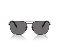 Prada Linea Rossa 0PS 54ZS 1BO02G polarisiert Metall Rund Oval Schwarz/Schwarz Sonnenbrille, Sunglasses