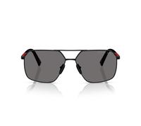 Prada Linea Rossa 0PS A50S 1BO02G polarisiert Metall Irregular Schwarz/Schwarz Sonnenbrille, Sunglasses