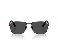 Prada Linea Rossa 0PS A51S 1BO06F Metall Rechteckig Schwarz/Schwarz Sonnenbrille, Sunglasses