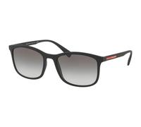 PRADA SPORT Herren 0PS01TS DG00A7 56 Sonnenbrille, Schwarz (Black Rubber/Greygradient)