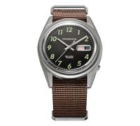 PRAESIDUS REC SPEC Automatikuhr aus Titan, für Tag und Date, Militär, Stoff, Braun, Volllicht
