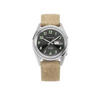 PRAESIDUS REC SPEC - Uhren für Herren, Herren-Armbanduhren - Feld, Militär - Gehäuse 38 mm, montiert in den USA | Automatik, Geschenk, OG Sunray - Sandfarbenes Lederarmband im Used-Look, Militär