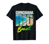 Praia Copacabana Rio de Janeiro Brasilien Damen Herren Sommer T-Shirt