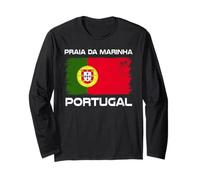 Praia Da Marinha Portugal Flagge Design Stolze Portugiesische Flagge Langarmshirt