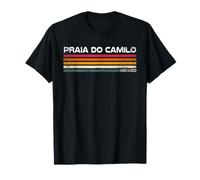 Praia Do Camilo Portugal Retro Streifen Vintage Reise T-Shirt