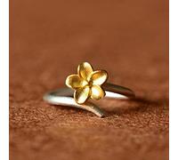 PRAK Damen 925 Sterling Silber Einzigartig Ringe, Echte Ringe Für Frauen Größe Verstellbar Einfache Ring Fashion Sterling - Silber - Schmuck Glamour Blüte Unterscheiden Blendende Brillanz Blickfang