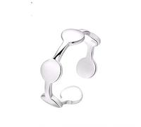 PRAK Damen 925 Sterling Silber Verstellbar Ringe,Einfache Europäische Achsschenkel Zehenringe Runde Verbunden Finger Ring Aus Silber Poliert Geometrische Offene Persönlichkeit Design Geburtstagsgesch