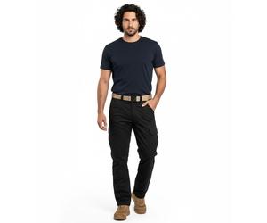 praktische ALPHA INDUSTRIES Agent Herren Cargo-Hose mit 6 Taschen Baumwoll-Hose 158205 Schwarz W28