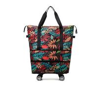 Praktische Reisetasche mit 360-Grad-Drehrad, mit Trocken-Nass-Trennung und ergonomischem Griff, doppellagig, verlängerte Sporttasche, rot, Mass Beauty