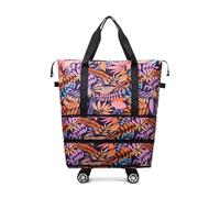 Praktische Reisetasche mit 360-Grad-Drehrad, mit Trocken-Nass-Trennung und ergonomischem Griff, Geschäftsreisen, erweiterbare Schultertasche, violett, Mass Beauty