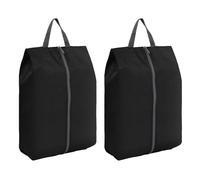 Praktische Schuhtasche aus Polyester, mit Polyester-Textur, für Outdoor-Aktivitäten, Geschäftsreisen, Reisen, Sport, Schwarz , Einheitsgröße, Mass Beauty