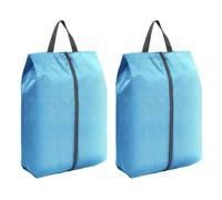 Praktische Schuhtasche aus Polyester, mit Polyester-Textur, für Outdoor-Aktivitäten, Geschäftsreisen, Reisen, Sport, himmelblau, Einheitsgröße, Mass Beauty