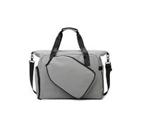 Praktischer Oxford-Stoffbeutel mit wasserdichtem Schuhfach und Nass-Trocken-Organisation für Sportausrüstung, kompakter Oxford-Stoff Turnbeutel mit Schuhtasche, grau, Mass Beauty