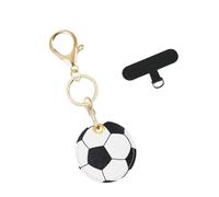 Praktischer Schlüsselanhänger aus PU-Leder und Legierung-Fußball