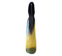 Praktischer Schuhlöffel aus Yak Horn, Schwarz, 22-24 CM | Ergonomisch Geformt, Glatt Polierte Oberfläche, Angenehm zu Halten, Erleichtert das Anziehen von Schuhen Zufällige Farbe