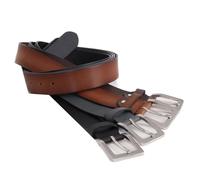 Prato Antik Silver Herrengürtel 105cm echt Leder black Schwarz