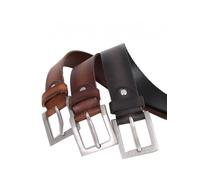 Prato Antik Silver Herrengürtel 95cm echt Leder cognac Braun