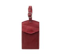 Prato E02 Luggage Tag Kofferanhänger Adressanhänger Leder rot