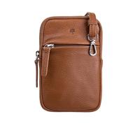 Prato LM Shahid J14-P geprägtes Rindleder Handytasche cognac
