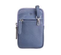 Prato LM Shahid J14-P geprägtes Rindleder Handytasche mid blue
