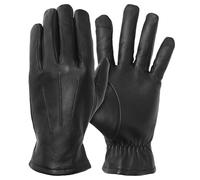 Pratt and Hart Gondola Herren Touchscreen Isolierte Lederhandschuhe, Schwarz, XXX-Large