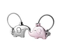 preamer Valentine Day Gifts Süßer Elefant Schlüsselanhänger für Liebhaber Paar
