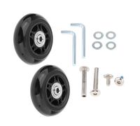 predolo 2 Stück Kofferrollen Gepäck Ersatzräder Ersatzrollen mit Gummi Drehbar Flexible Nutzung für Reparatur Reisen, 70x24mm
