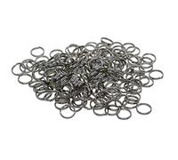 predolo 200 Teile/los Stahl Metall Schlüssel Split Schlüsselanhänger Schlüsselanhänger Zubehör 6mm Silber, 500 Stück 0,8 x 10 mm